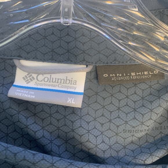 Columbia Shirt Mens XL Hiking Outdoors Omni-shield Lightweight Roll Tab Sleeves - Picture 8 of 13